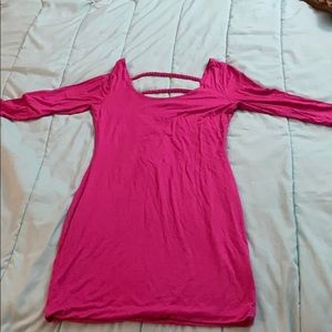 Pink long sleeve dress